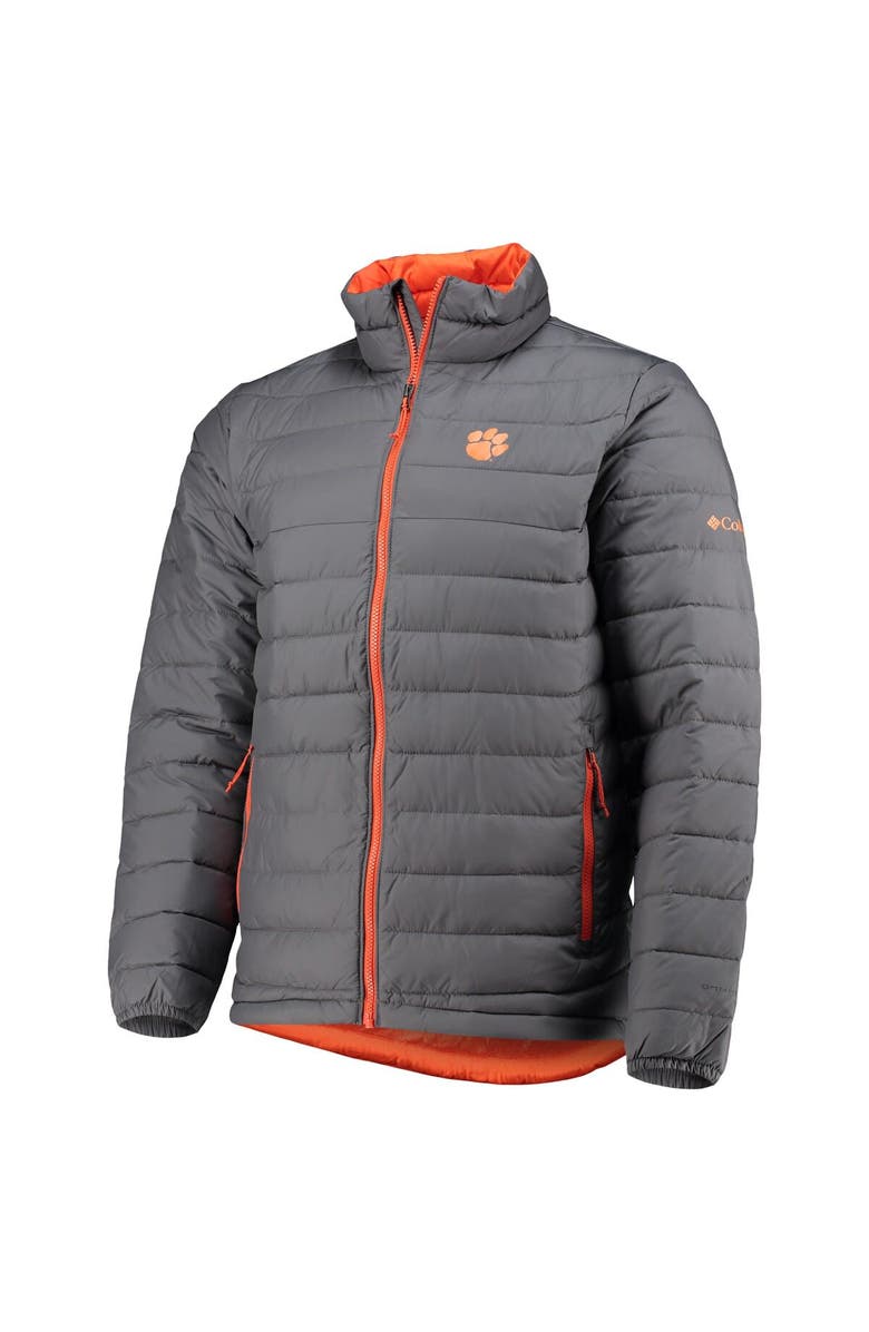 Columbia Men's Columbia Gray Clemson Tigers Powder Lite Omni-Heat Reflective Full-Zip Jacket, Alternate, color, 