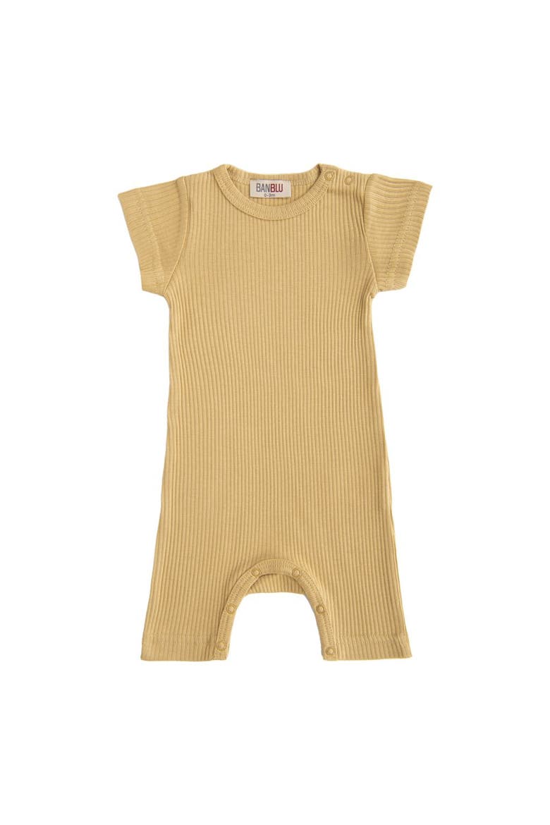 Short Sleeved Modal Romper, Main, color, Yellow