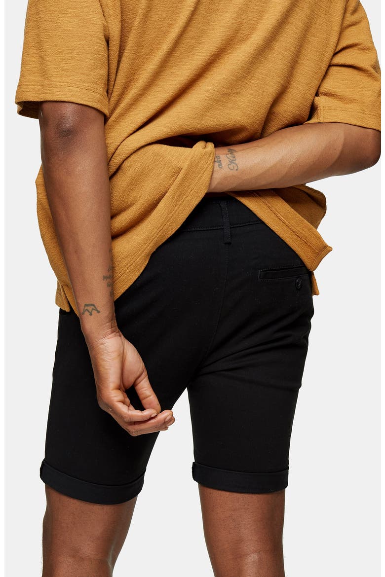 Stretch Skinny Chino Shorts, Alternate, color, NEW BLACK