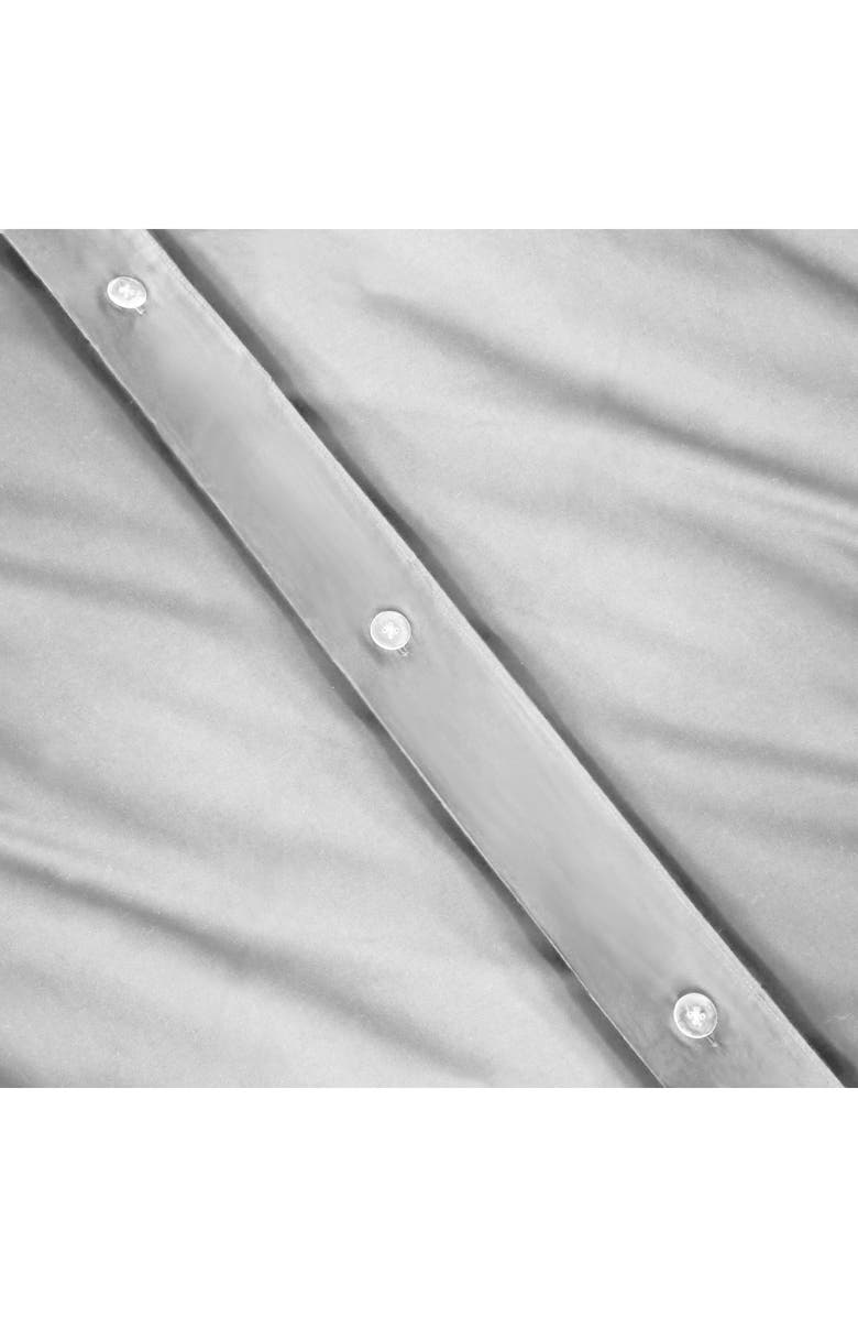 Superior Solid 300 Thread Count Sateen Duvet Cover & Shams Set, Alternate, color, Platinum