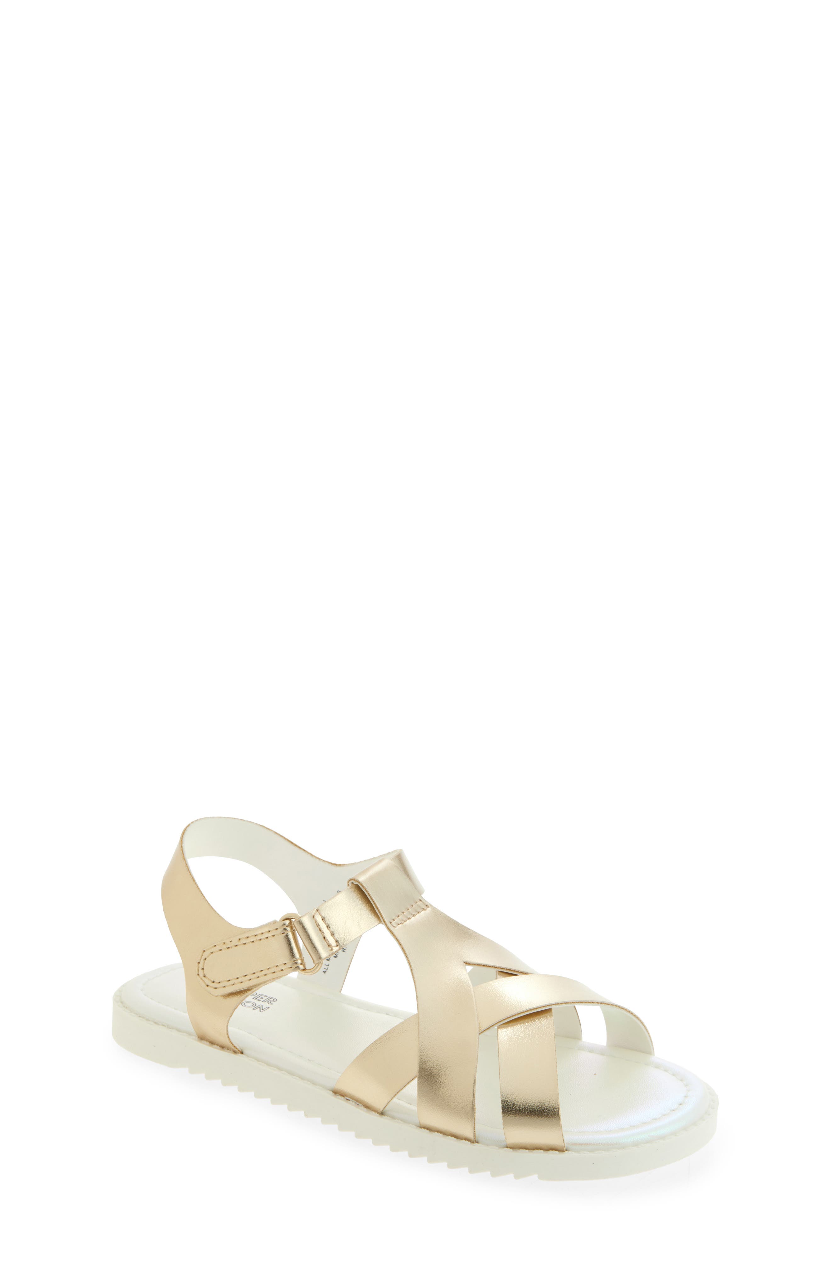 Harper Canyon Catalinna Flat Sandal, Main, color, Gold Metallic