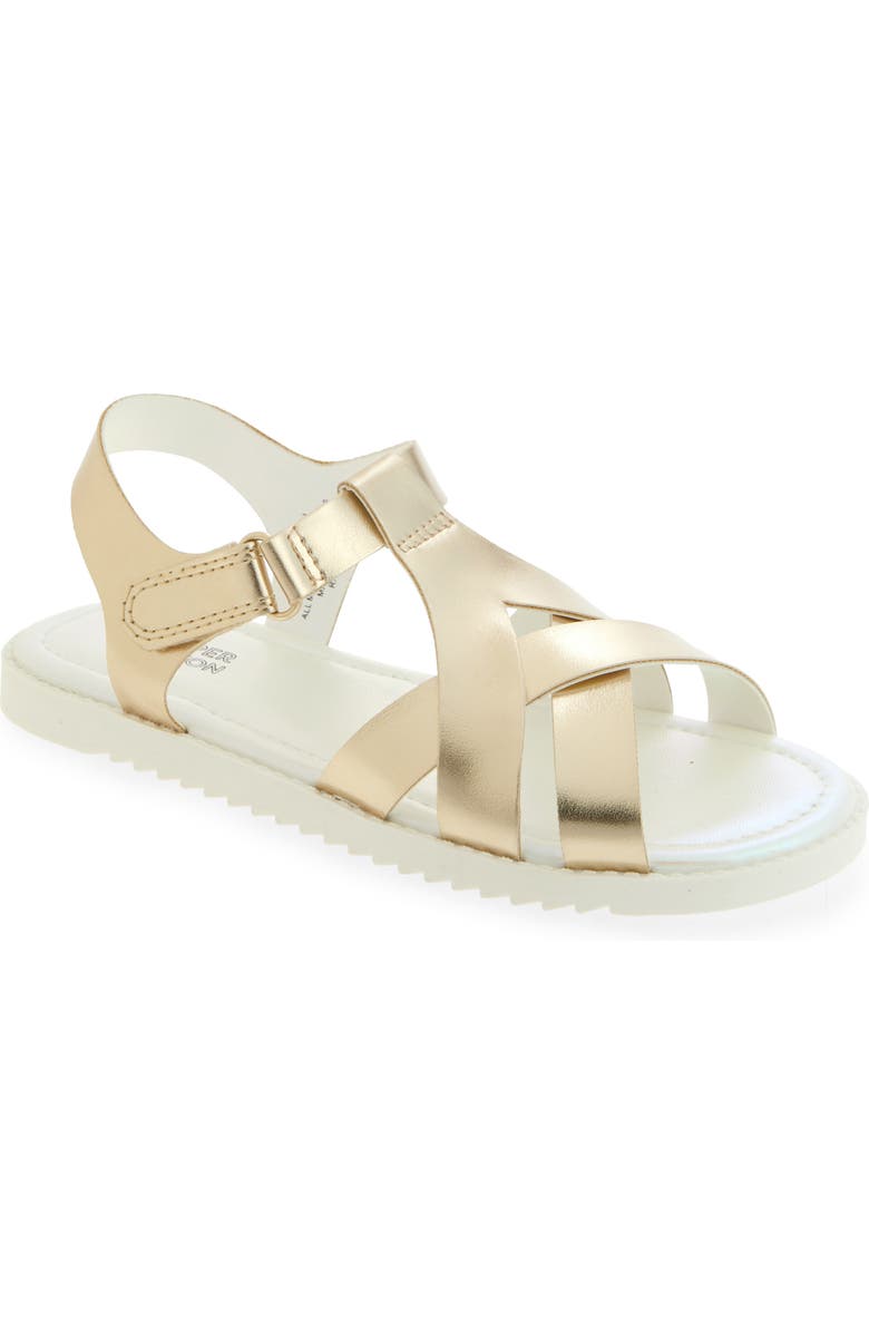 Harper Canyon Catalinna Flat Sandal, Main, color, Gold Metallic