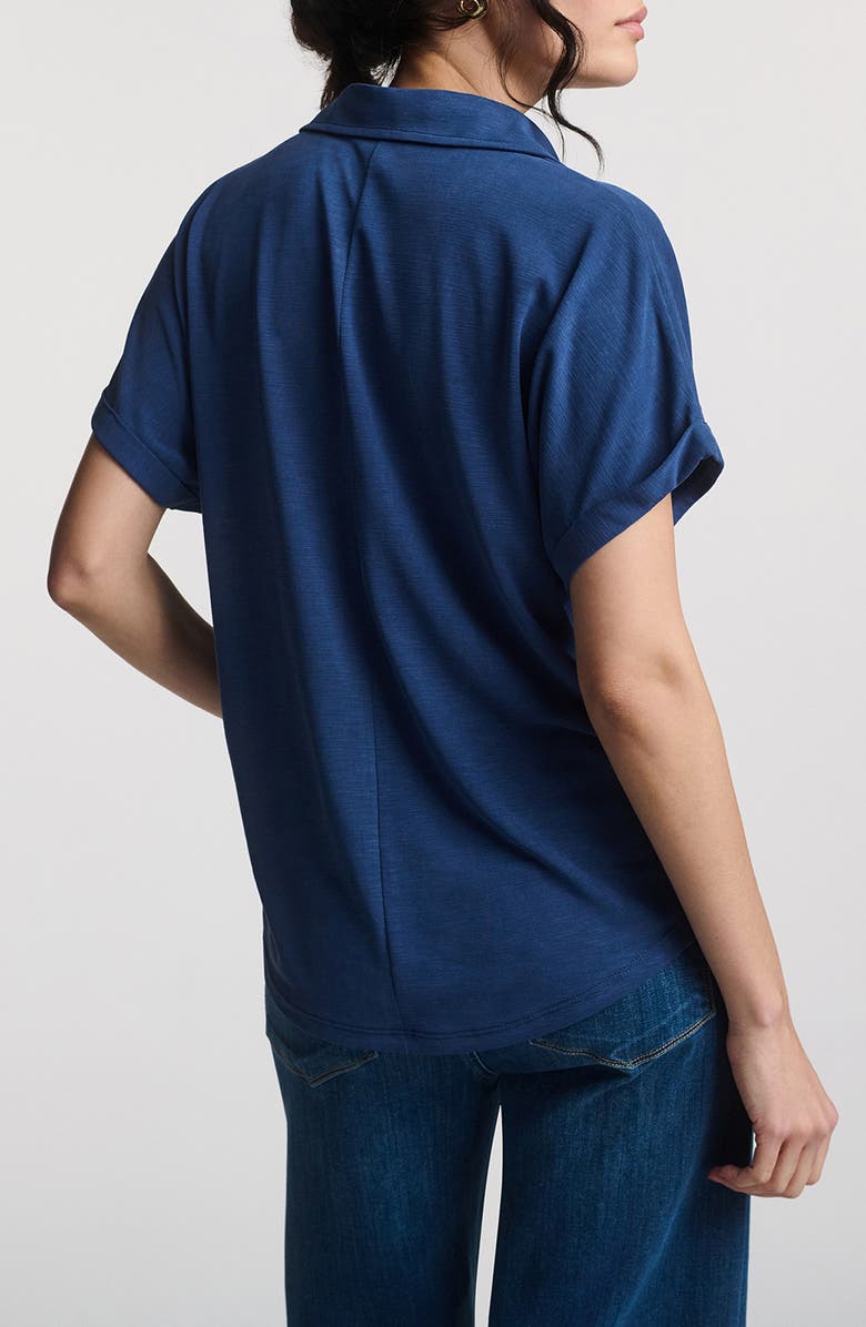 Mavi Jeans Mediava Short Sleeve Button-Up Shirt, Alternate, color, Medieval Blue