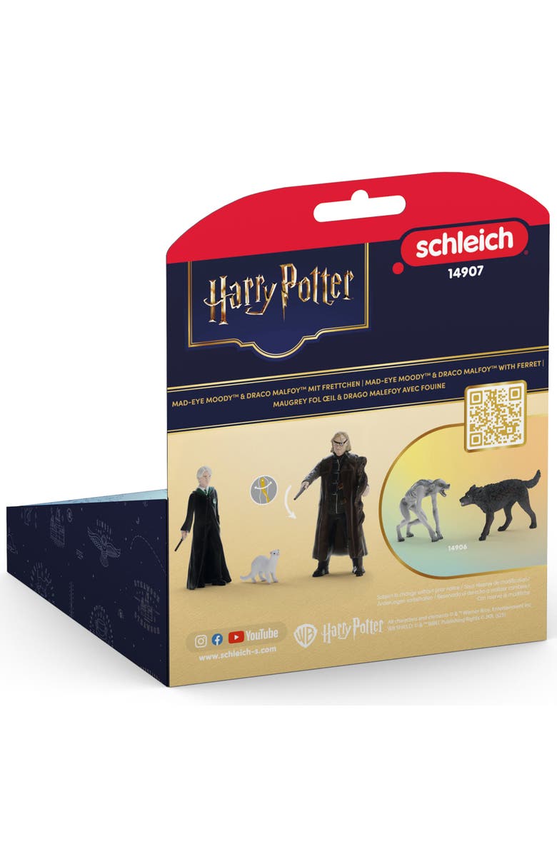 Schleich Wizarding World 3 Figure Set, Mad Eye Moody, Draco Malfoy & Ferret, Alternate, color, Multicolored