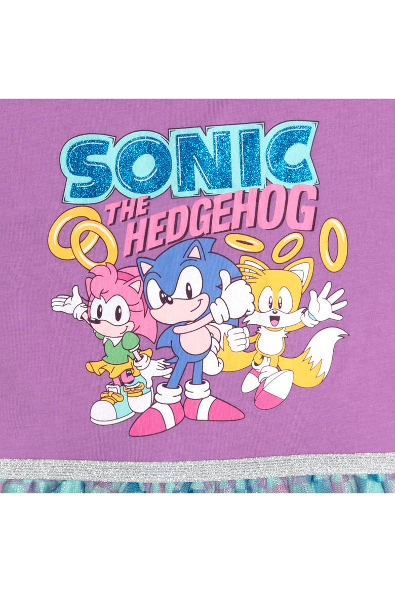 Sonic the Hedgehog Tulle Tutu Dress, Alternate, color, Purple and Teal
