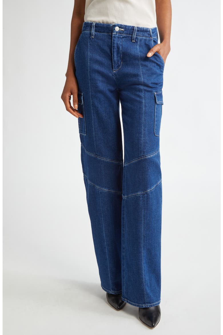 Brooklyn High Waist Wide Leg Cargo Jeans, Main, color, BARCA