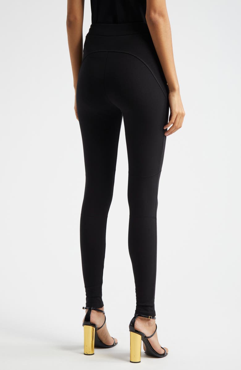 Balmain 6-Button Leggings, Alternate, color, 