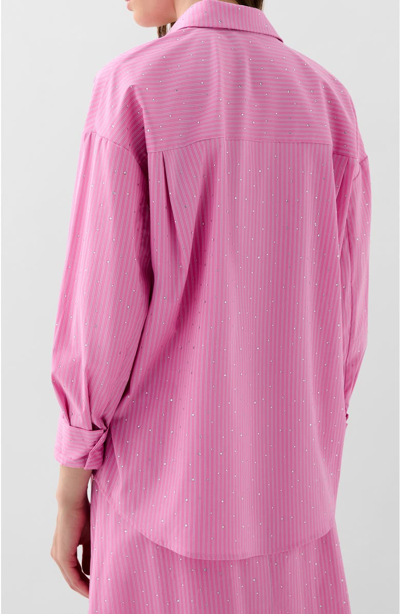 Scalpers Strass Set Shirt, Alternate, color, Pinkstripes
