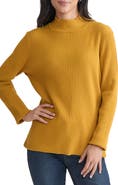 Jones New York Rib Mock Neck Sweater
