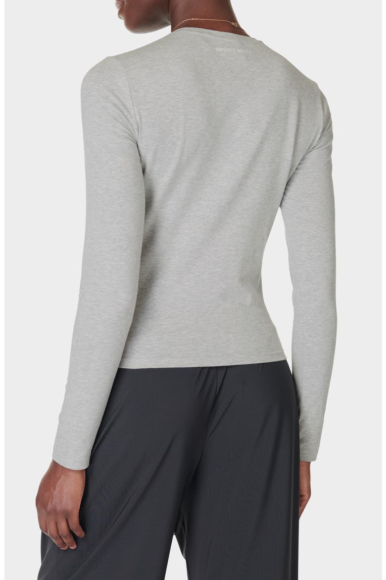 Essential Sculpt Long Sleeve T-Shirt, Alternate, color, LIGHT GREY MARL