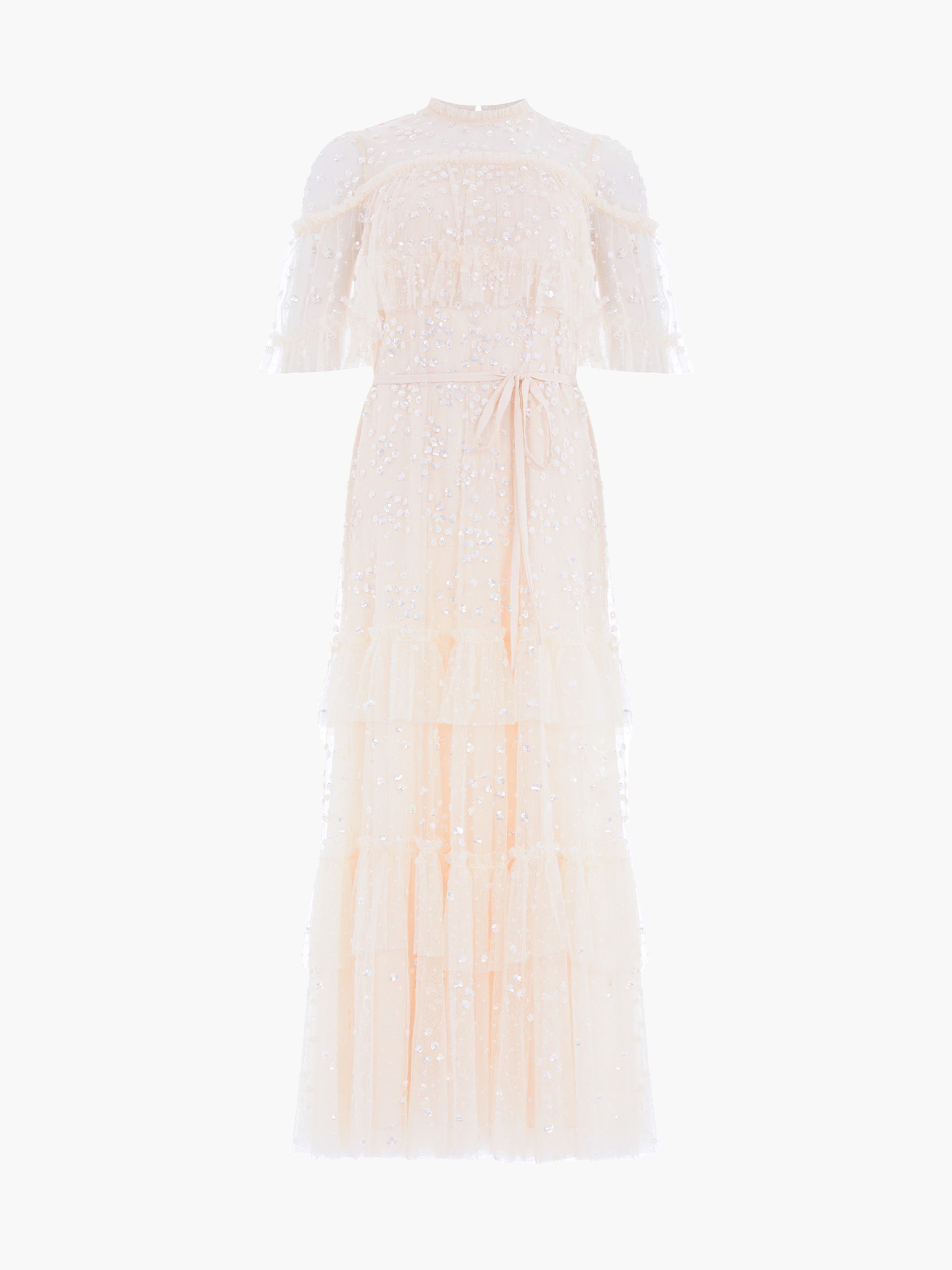 Leila Dot Tiered Cape Ankle Gown - image 2