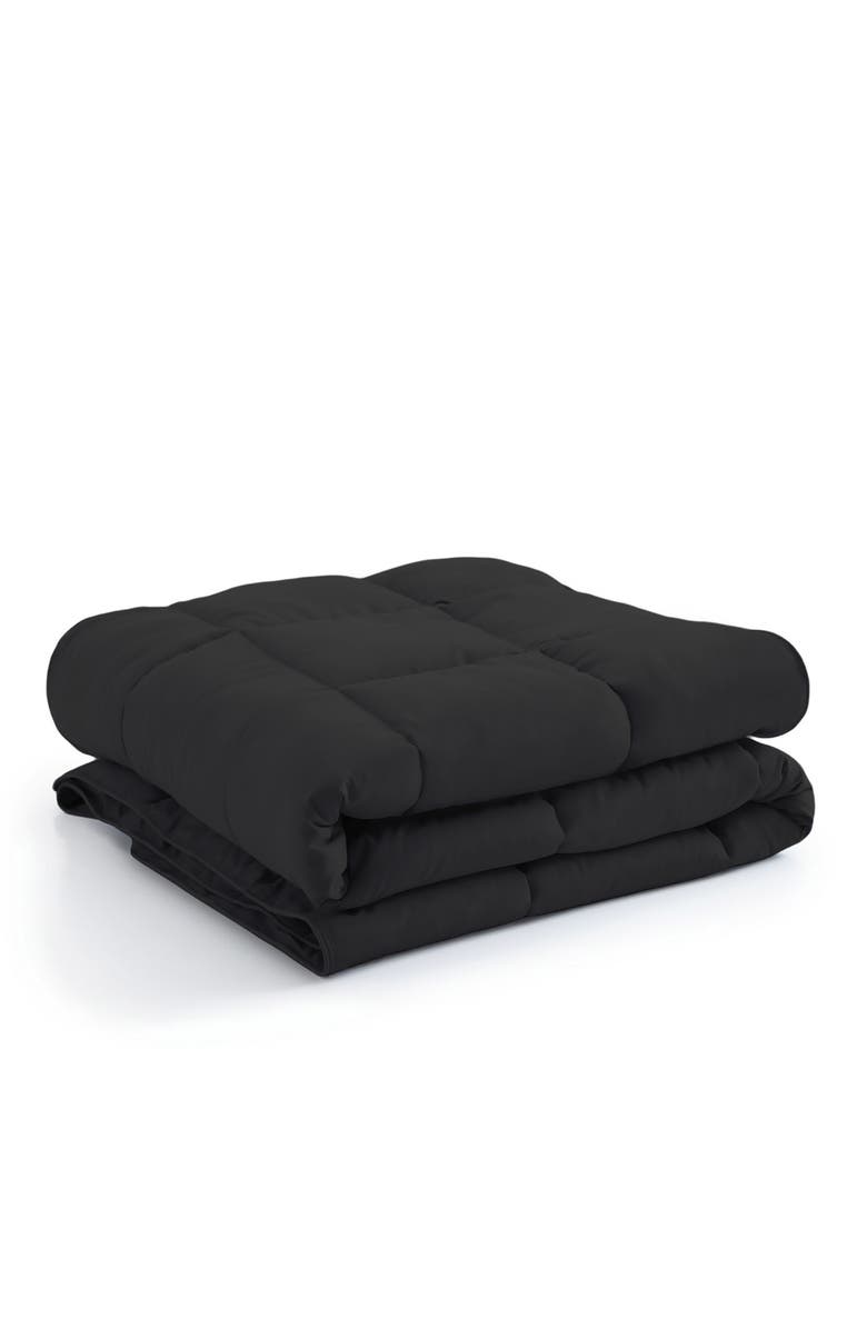 SOUTHSHORE FINE LINENS Vilano Down Alternative Comforter, Alternate, color, Black