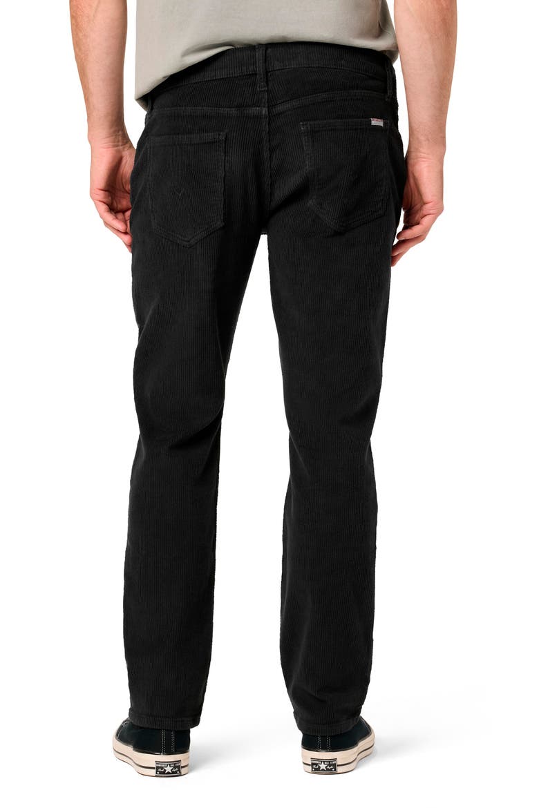 Blake Slim Fit Corduroy Straight Leg Pants, Alternate, color, BLACK