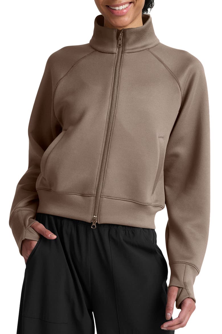 Piping Detail Bomber Jacket, Main, color, CAPPUCCINO