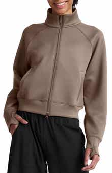 Beyond Yoga Piping Detail Bomber Jacket