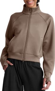 Beyond Yoga Piping Detail Bomber Jacket