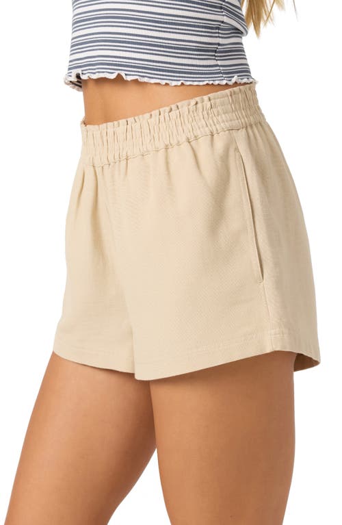 O'neill Sanders Smocked Waist Shorts In Nude