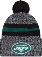 New Era Men's New Era Black New York Jets 2023 Sideline Cuffed Knit Hat With Pom