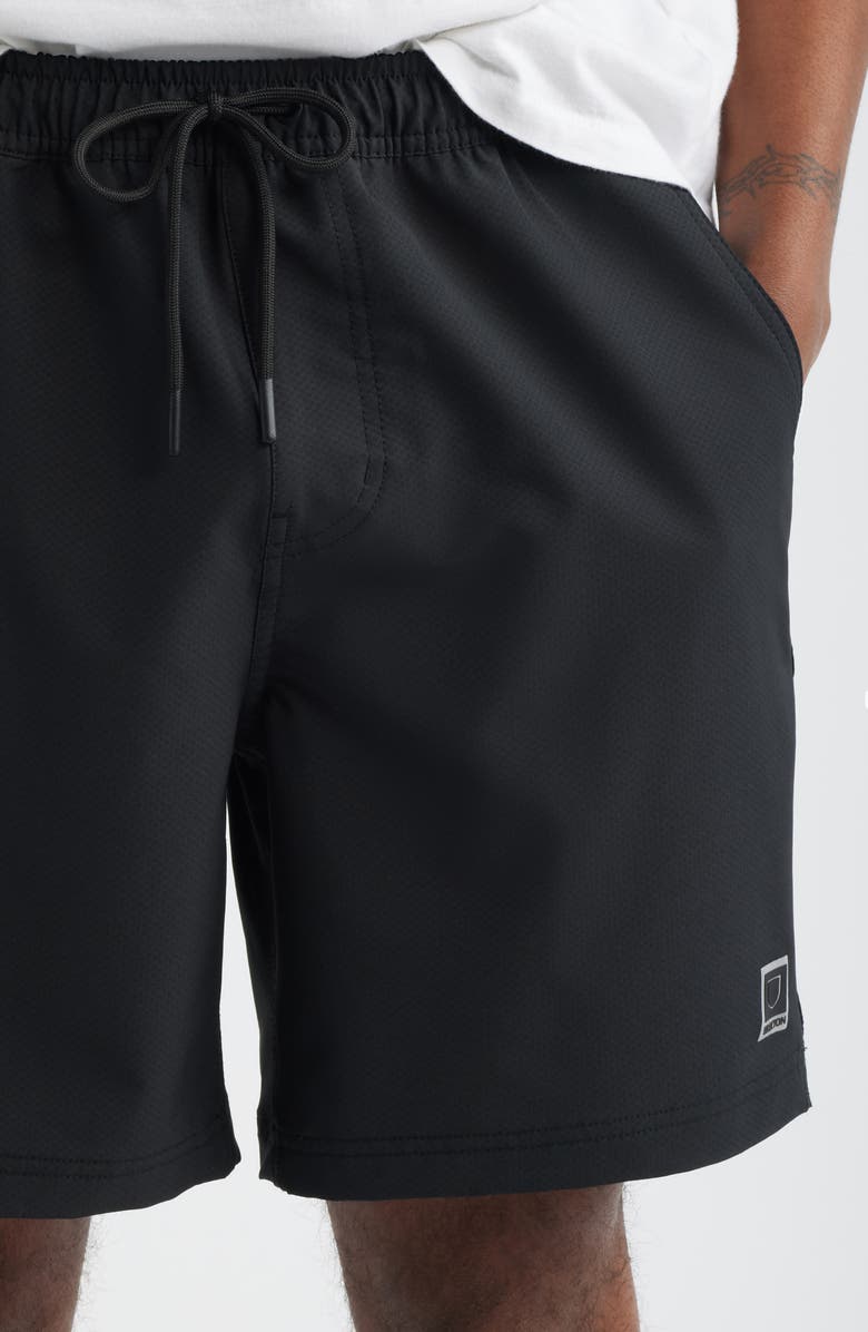 Brixton Journey Active Water Repellent Performance Shorts, Alternate, color, Black