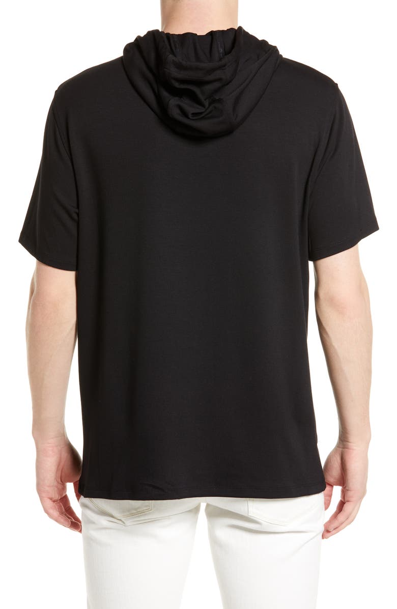KARL LAGERFELD PARIS Kidult Short Sleeve Hoodie, Alternate, color, 