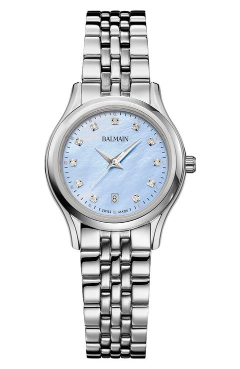 Beleganza Diamond & Mother-of-Pearl Bracelet Watch, 27.5mm