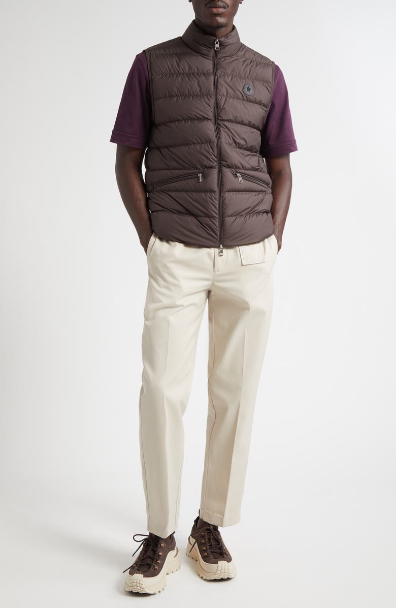 Moncler Treompan Down Puffer Vest, Alternate, color, Brown