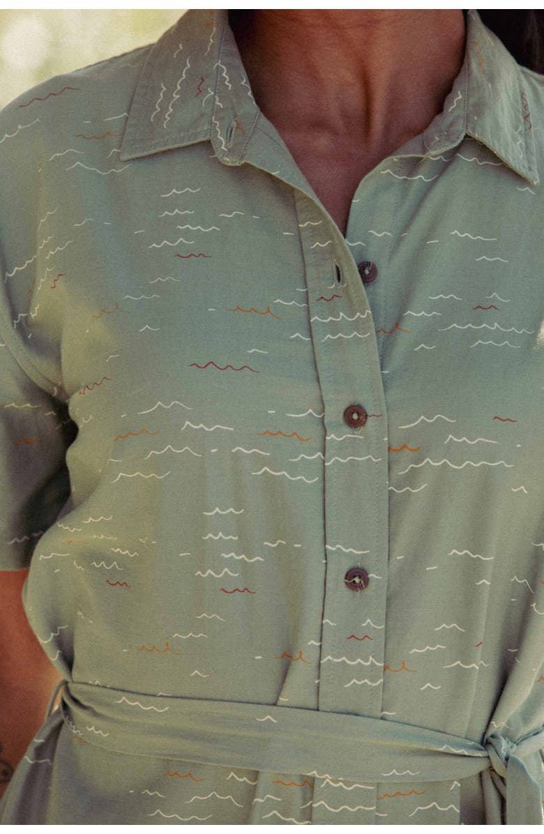 Bridge & Burn Sylvie Dress, Alternate, color, Teal Tide Waves