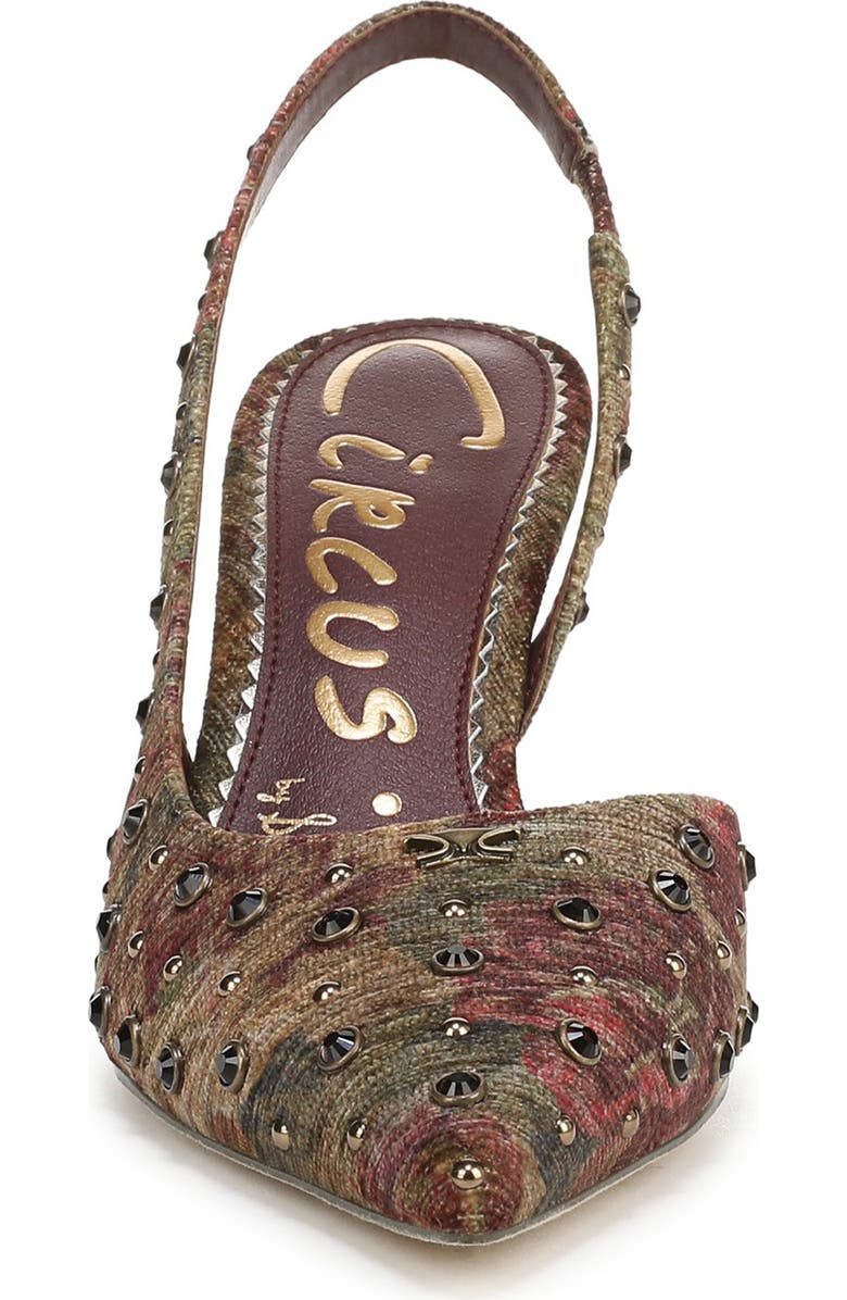 Circus NY by Sam Edelman Tallie Pointed Toe Slingback Pump, Alternate, color, Golden Pear/ Plum Multi