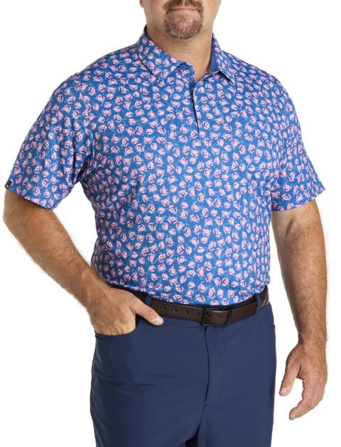 Big & Tall Cocktail Print Performance Polo Shirt
