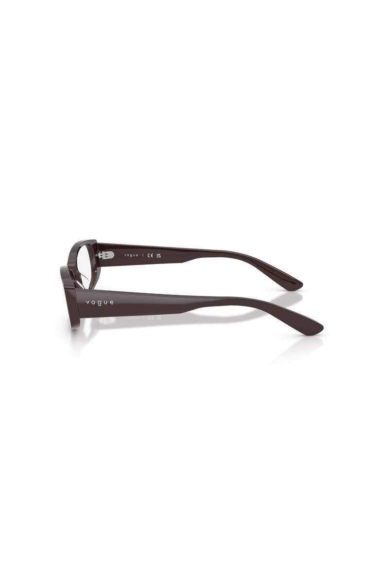 51mm Rectangle optical glasses, Alternate, color, Brown