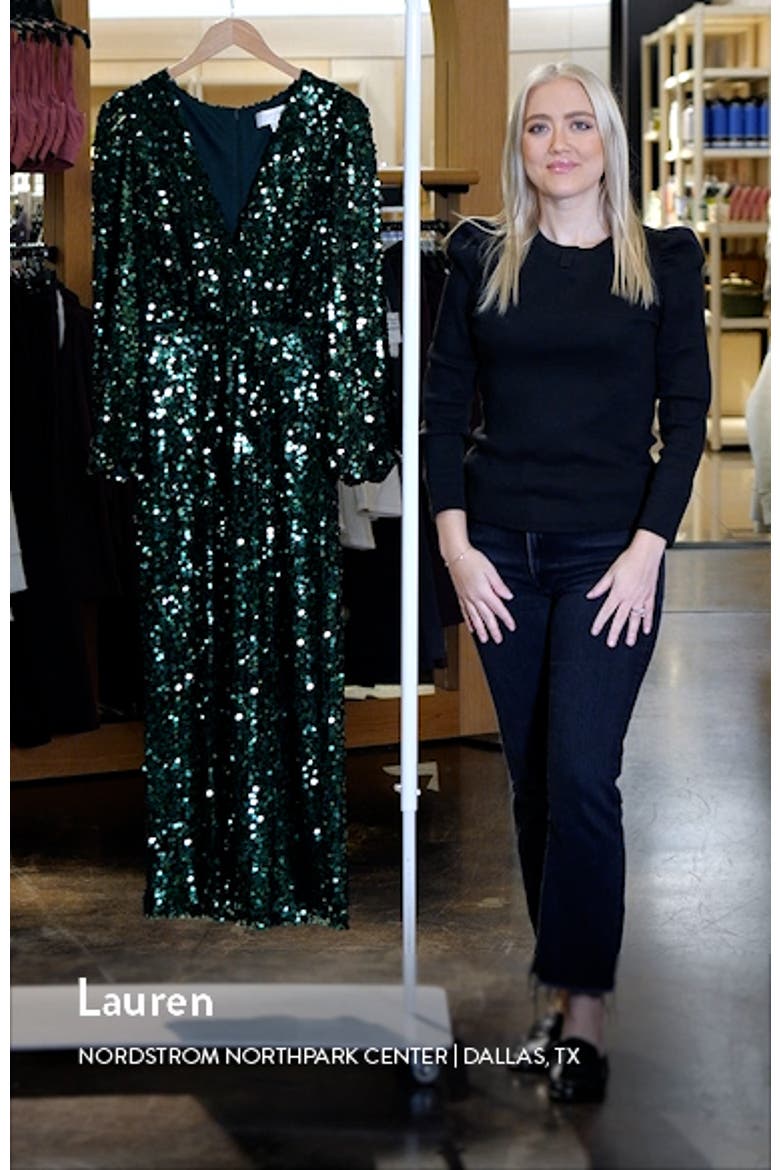 The Carrie Sequin Long Sleeve Gown video