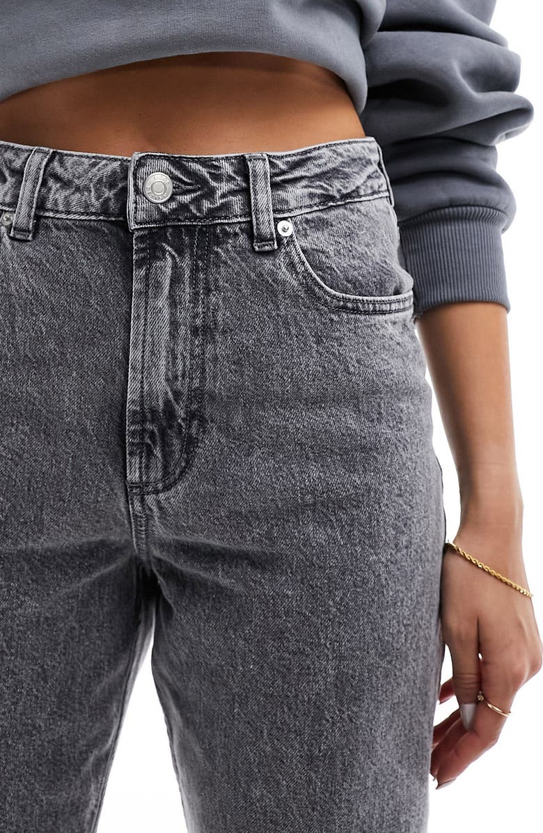 ASOS DESIGN '90s High Waist Crop Straight Leg Jeans, Alternate, color, 