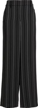 Anne Klein Stripe Pull-On Wide Leg Pants