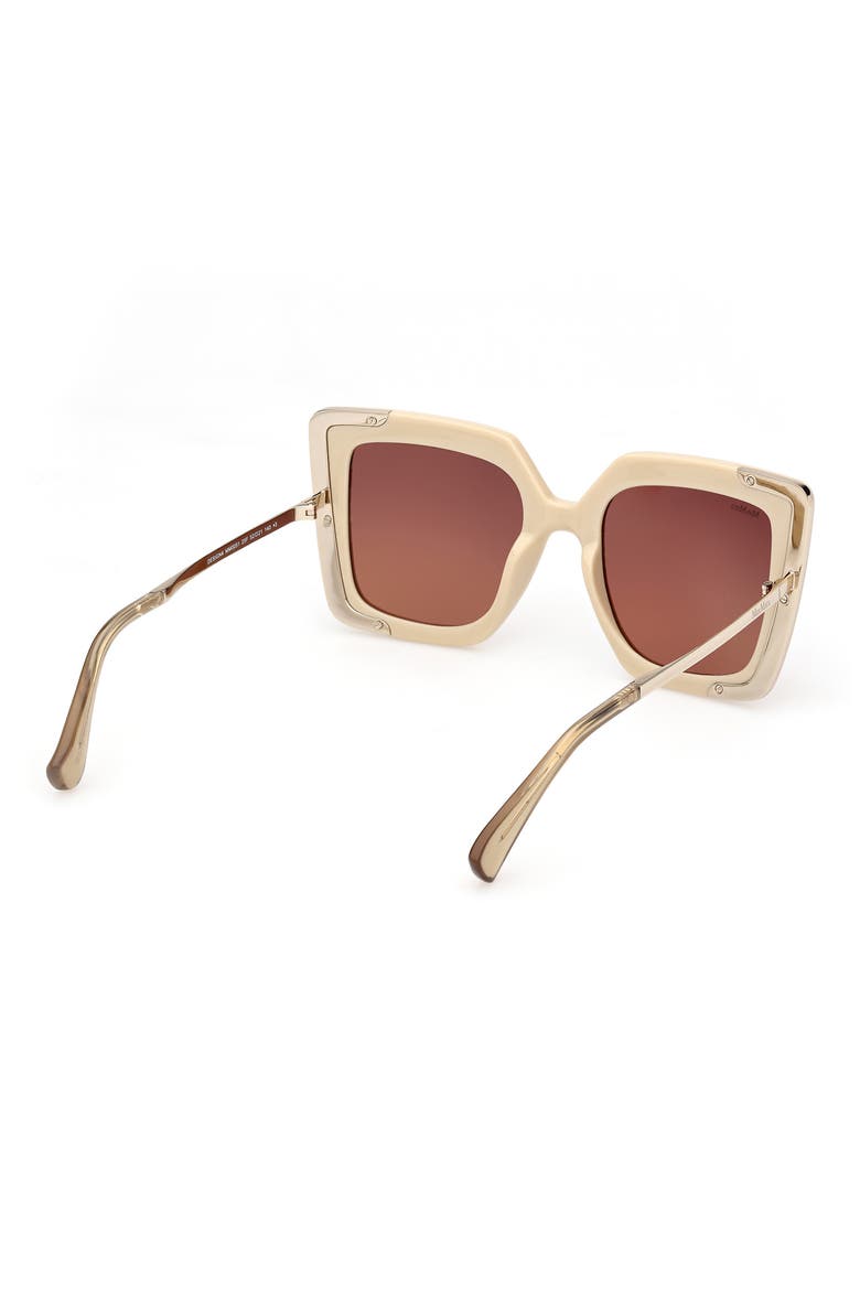 Square Sunglasses, Alternate, color, IVORY / GRADIENT BROWN