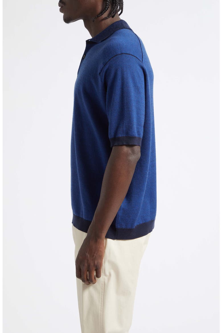 Grenock Merino Wool Polo, Alternate, color, MIDNIGHT/ MAZ BLU