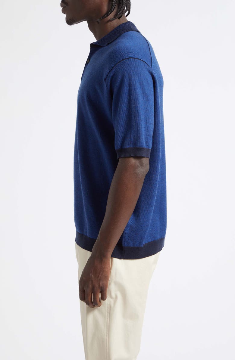 John Smedley Grenock Merino Wool Polo, Alternate, color, Midnight/ Maz Blu