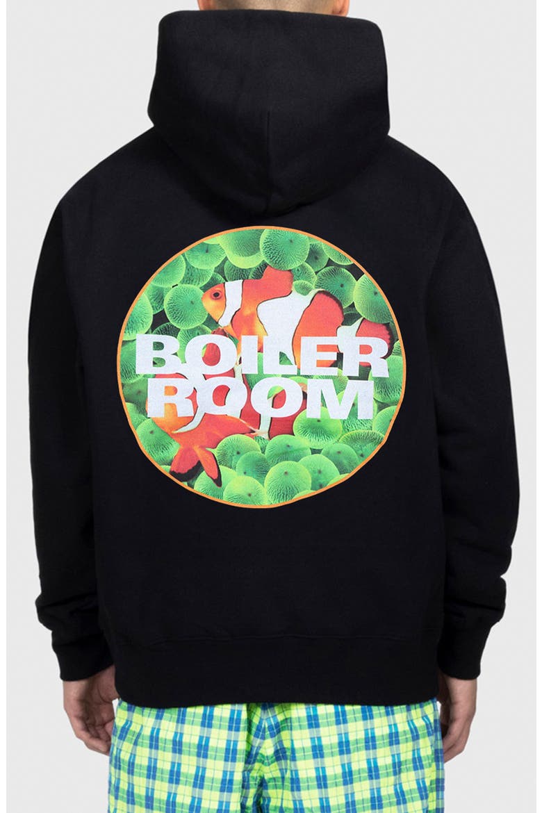 x Boiler Room Clownfish Oversize Graphic Hoodie (Nordstrom Exclusive), Alternate, color, BLACK