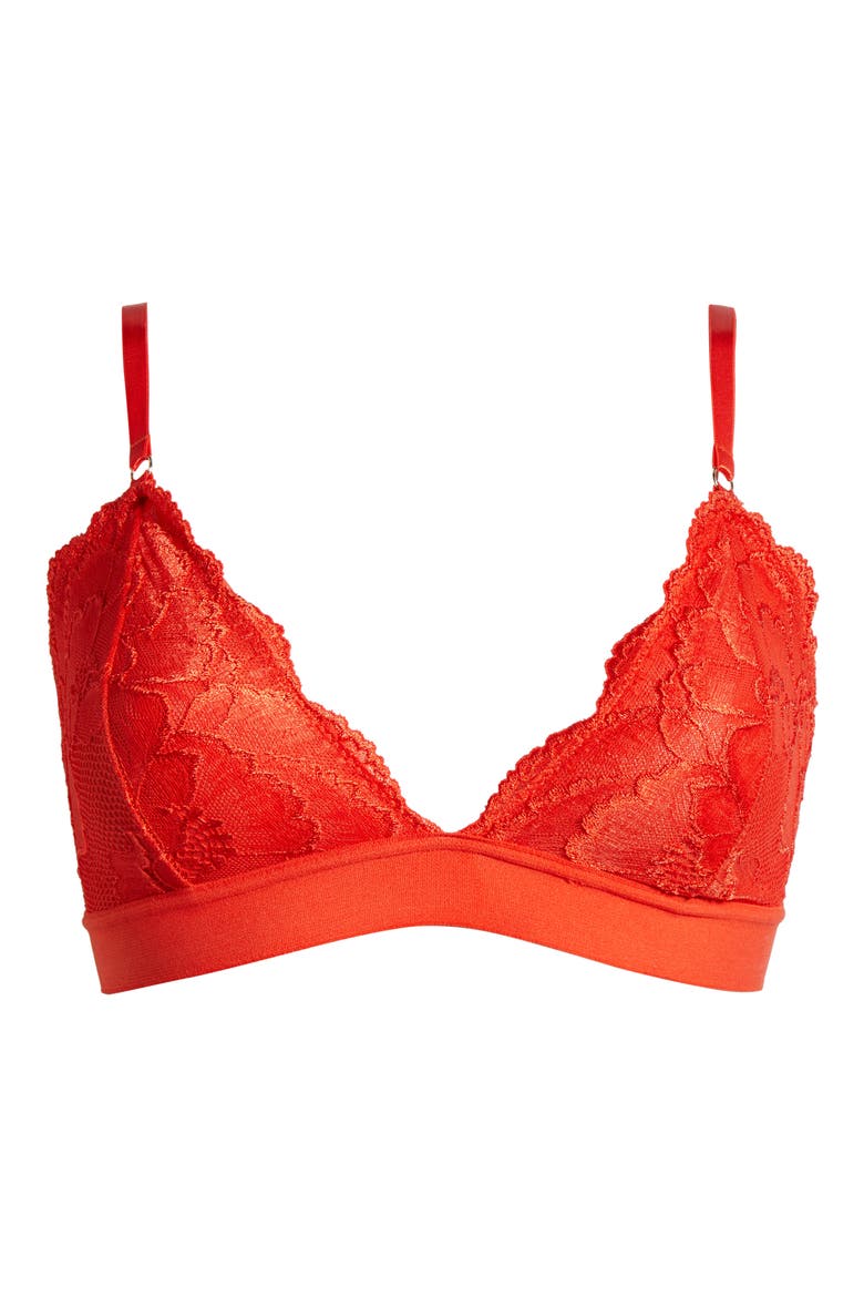 Triangle Lace Bralette, Alternate, color, TIGERLILY