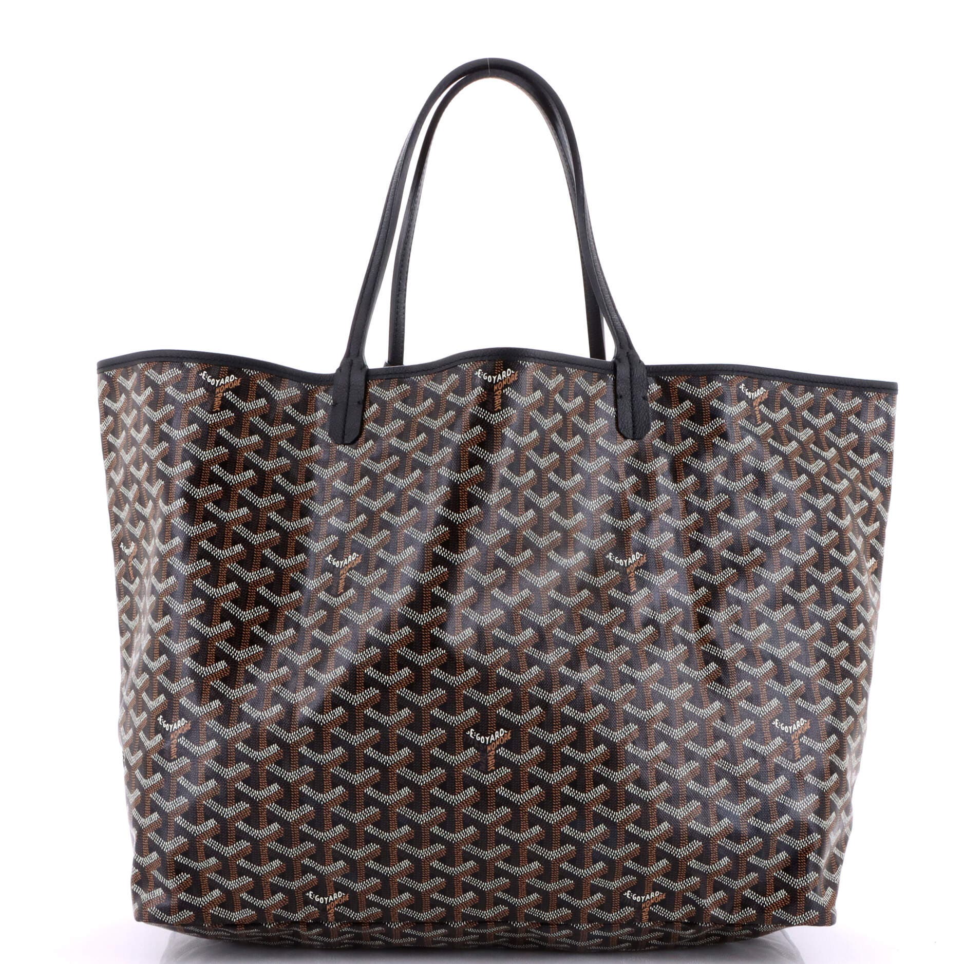Pre-Owned Goyard Saint Louis Tote Coated Canvas GM, Main, color, Black