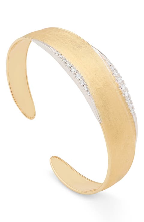 Lunaria Diamond Cuff Bracelet