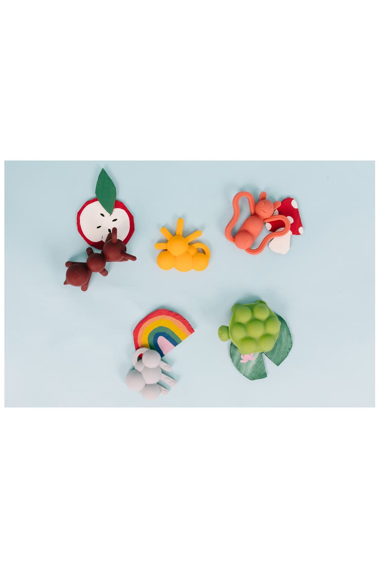 Rain & Shine Critter 6-Pack Teether Toys, Alternate, color, MULTI