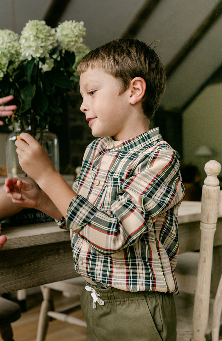 Little Paper Kids Arthur Long Sleeve Shirt, Alternate, color, Fall Plaid