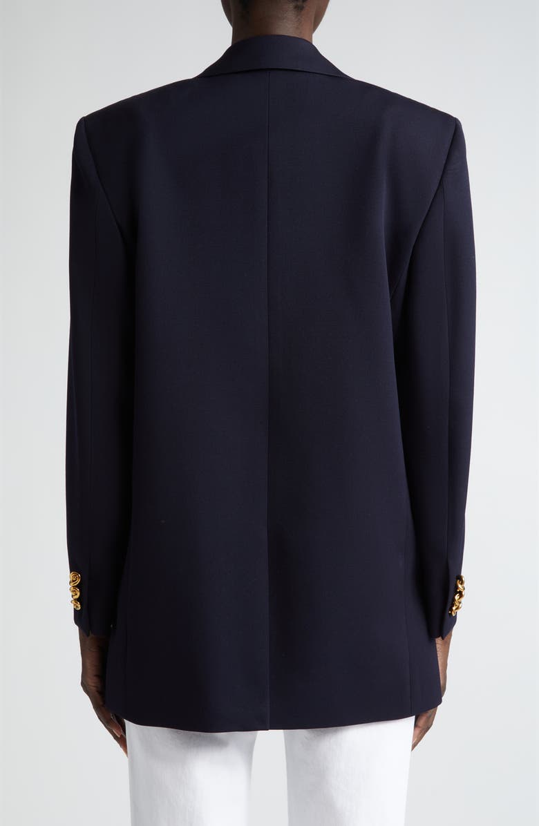 Bottega Veneta Knot Button Double Breasted Wool Grain de Poudre Blazer, Alternate, color, 