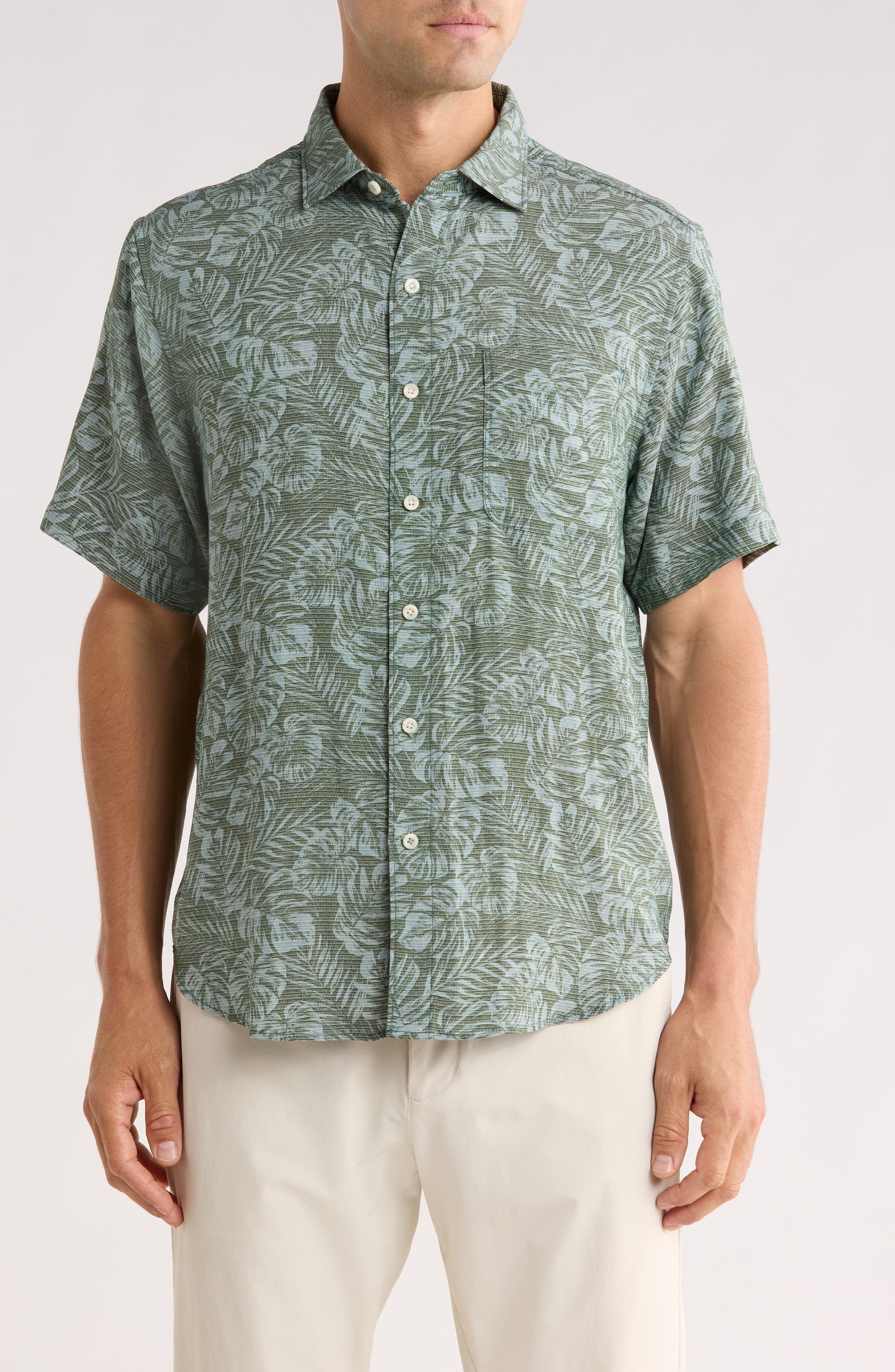 Fallen Leaves Tencel Modal Blend Button-Down Shirt - image 5