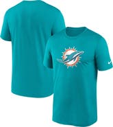 Nike Men's Nike  Aqua Miami Dolphins Legend Logo Performance T-Shirt