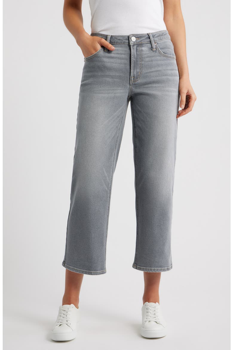 Dover Crop Straight Leg Jeans, Main, color, GREY
