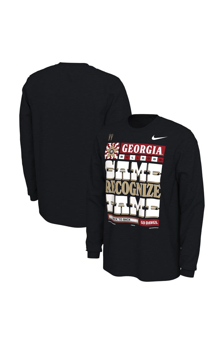 Nike Men's Nike Black Georgia Bulldogs College Football Playoff 2022 National Champions Locker Room Long Sleeve T-Shirt, Main, color,