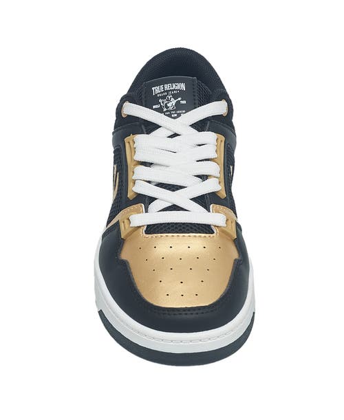 True Religion Boy's Trey Court Sneaker In Black/gold