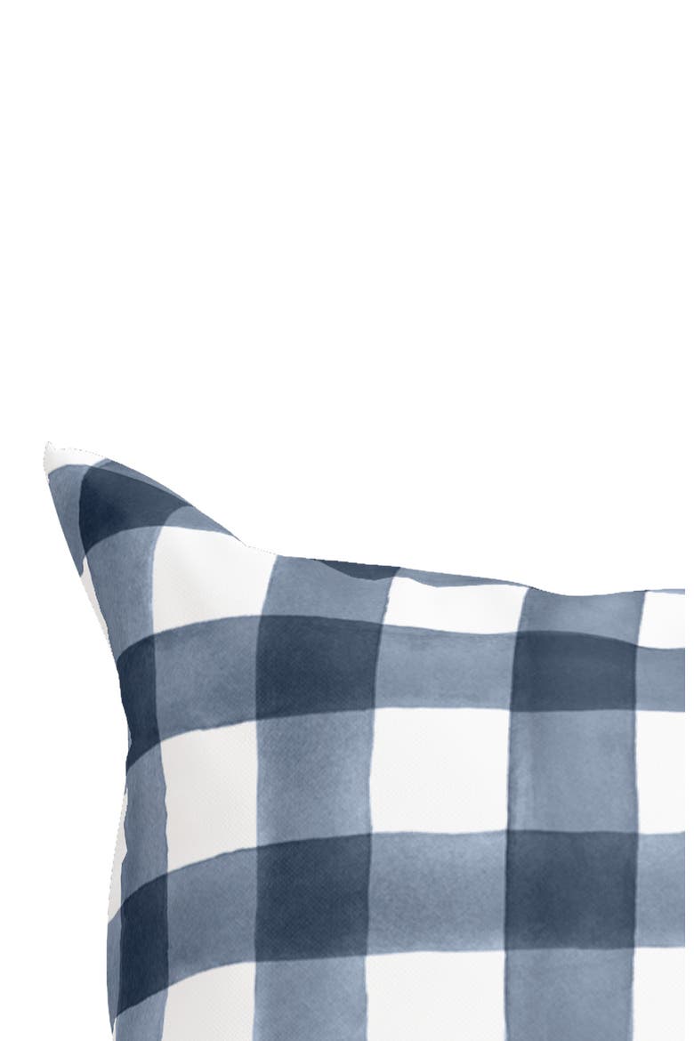 Classic Navy Check Pillow, Alternate, color, Blue