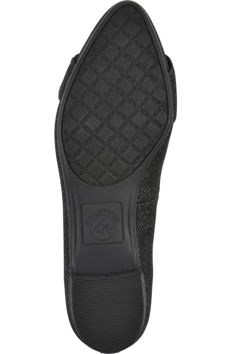 White Mountain Footwear Bordeaux Pump, Alternate, color, Black Glitter Fabric
